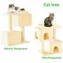 Jueapu Cat Tree Cat Climbing Frame Luxury cat Tower Cat Nest Cat House A Stable Play House with 2 Large Condominiums Suitable for Pets to Rest and Play Jueapu Cat Tree Cat Climbing Frame Luxury cat Tower Cat Nest Cat House A Stable Play House with 2 Large Condominiums Suitable for Pets to Rest and Play