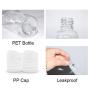 10Pcs 30ml/1oz Empty Clear Plastic Bottles with Press Disc Top Cap Portable Travel Bottle Cosmetic Sample Container Jar Pot For Lotion Essential Oil Toner Shampoo Body Wash