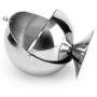 HOUSIYU Candy Jar Stainless Steel Spherical Folding Lid Storage Tank Large Capacity Rust and Moisture Proof, Suitable for Household Food Storage Containers, 16x13.5x10.5cm