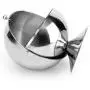 HOUSIYU Candy Jar Stainless Steel Spherical Folding Lid Storage Tank Large Capacity Rust and Moisture Proof, Suitable for Household Food Storage Containers, 16x13.5x10.5cm HOUSIYU Candy Jar Stainless Steel Spherical Folding Lid Storage Tank Large Capacity Rust and Moisture Proof, Suitable for Household Food Storage Containers, 16x13.5x10.5cm