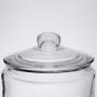 Glass Cookie Jar or Candy Jar or Penny Jar with Glass Lid, 1 Gallon Old Fashioned Clear Round Storage Container