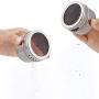 KNUPFMTI 3pcs/set Clear Lid Tin Jar Stainless Steel Storage Container Jars Kitchen Condiment