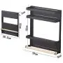 Magnetische Gewürzregal Organizer Schrank Gewürz-Regal-Regal für Öl, Salz, Pfeffer und Kleinigkeiten Schwarz
