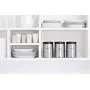 Brabantia Tee, Kaffee und Zucker Behälter, Fingerprint-Proof, 1,4 L - Matt Stahl, 3er Set