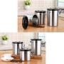 Food Storage Containers Stainless Steel with Airtight Lid and Locking Clamp, Kitchen Coffee Canisters Jars,Pantry Organization and Storage for Tea Snacks Sugar Milk Powder 1.1L/1.4L/1.8L (Size : L)