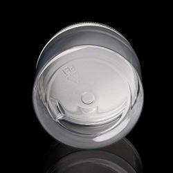 XISAOK 150ml Clear Round PET Jar with Aluminium Screw Lid Food Storage Container Sealed