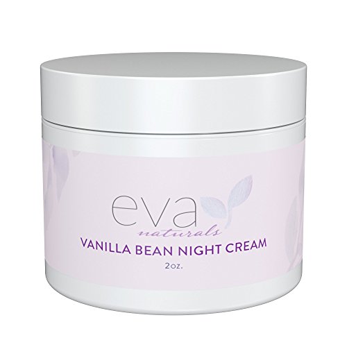 Vanilla Bean Night Cream by Eva Naturals (2 oz) - Best Anti-Aging Night Cream Boosts Collagen and Hydrates Complexion - Helps Protect against Damage and Nourish Skin - With Vitamin E and Green Tea
