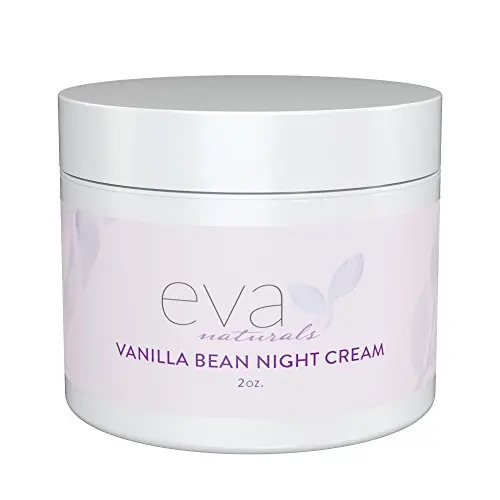 Vanilla Bean Night Cream by Eva Naturals (2 oz) - Best Anti-Aging Night Cream Boosts Collagen and Hydrates Complexion - Helps Protect against Damage and Nourish Skin - With Vitamin E and Green Tea