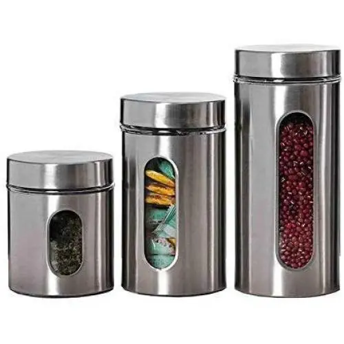 Bocal en Verre Trempé Femora pour Rangement Cuisine, 700ML, 1000ML, 1300ML, Jeu de 3 Bocal en Verre Trempé Femora pour Rangement Cuisine, 700ML, 1000ML, 1300ML, Jeu de 3