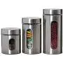 Bocal en Verre Trempé Femora pour Rangement Cuisine, 700ML, 1000ML, 1300ML, Jeu de 3 Bocal en Verre Trempé Femora pour Rangement Cuisine, 700ML, 1000ML, 1300ML, Jeu de 3
