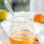 Acryl Klar Honig Glas Auslaufsicherheitsbehälter für Gewürze, Saft, Marmelade, Honig mit Strohhalme und Deckel – von HUDITOOLS – 1 Stück