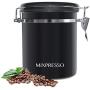 Black Coffee Container Airtight - Coffee Canister Kitchen Storage Coffee Jar With Date Tracking For All Types Of Coffee - by Mixpresso (16 Ounces)