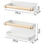 TaemBuy White Refrigerator Organizer Rack Magnetic Kitchen Magnetic Holder Strong Power Magnet for Paper Towel Holder Spice Jars Rack Refrigerator Shelf Storage Hanger