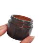 Cosmetic Container Portable Travel Cream Jar Empty Amber Glass Bottle, 6 Pcs 30 ml Refillable Container Brown Glass Jar, Lid and Lining Transparent Jar for Cosmetic Cream Lotion Essential Oil