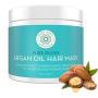 Pure Body Naturals Argan Oil Hair Mask, 8 Fluid Ounces - Argan Oil Hair Mask for Damaged Hair, Deep Conditioning Hair Treatment and Moisturizer