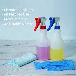 Cosywell Plastic Spray Bottles 750 ml Heavy Duty Spraying Bottle Leak Proof Mist Water Bottle for Chemical and Cleaning Solutions All-Purpose Adjustable Head Sprayer (BLUEREDYELLOWGREEN)