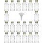 Viva Haushaltswaren - 20 Mini Glass Bottles 20 ml with Screw Tops for Self-Filling incl. a Filling Funnel Diameter 5cm
