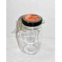 25 Home Decor New 8"&quotFright This Way Witch on her Broom Air Tight Ceramic Hinged Lid & Glass Canister Storage Jar