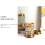HOUSIYU Candy Jar Elk Metal Glass Storage Jar Home Accessories Ornaments for Candy Trays, Biscuit Jars, Biscuit Buckets, Decorative Candy Jars, Transparent