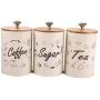 Ensemble de bocaux de rangement en métal créatif joyMerit pour cuisine, 1L (thé, café, sucre) Ensemble de bocaux de rangement en métal créatif joyMerit pour cuisine, 1L (thé, café, sucre)