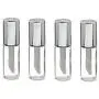 erioctry 12PCS 1.2ML Mini Plastic Empty Lip Gloss Tube DIY Makeup Lip Balm Container Tubes with Built-in Application Brush (Silver Cap)