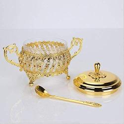 luxury gold tea coffee sugar storage jars mini bottle glass candy jar stash jar for kitchen canisters TG002,gold