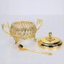 luxury gold tea coffee sugar storage jars mini bottle glass candy jar stash jar for kitchen canisters TG002,gold