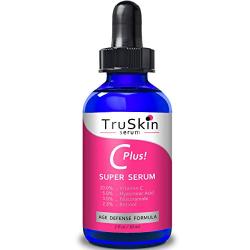 TruSkin Vitamin C-Plus Super Serum, Anti Aging Anti-Wrinkle Facial Serum with Niacinamide, Retinol, Hyaluronic Acid, and Salicylic Acid, 1 oz