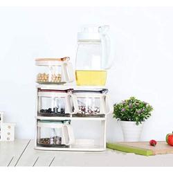 Kitchen Storage Containers Plastic Spice Jars,Spice Rack Organizer for Cabinet,Salt Pepper Sugar Spice Jars