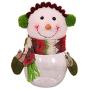 Christmas Candy Jar Plush & Plastic Santa Claus Snowman Elk Cute Sugar Box Coin Container Decorative Sugar Jars