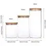 Volwco Klare Glasbehälter mit Deckel - Weite Öffnung Küchen-Lebensmittelflöscher - Für Zero Waste, Dichtverschlossen, zur Konservierung von Marmelade, Gewürzen, Kaffee, Zucker & Kräutern (8.5x10cm)