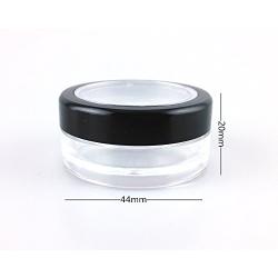 yueton 10pcs Black Edge Open Window 10 Gram Empty Clear Plastic Powder Compact Cosmetic Containers