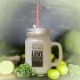 Navy Death Leaves Heartache No One Can Heal Love Memory Frosted Glass Mason Jar With Straw