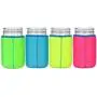 JarJackets Neoprenenichtglasbehältermanschette - Kompatibel mit 32 oz (1 qt) Gläsern (4, Mehrfarben)
