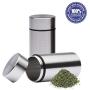 Lovely999 New2x Airtight Smell Proof Container New Aluminum Herb Stash Storage Jar,The brushed aluminum design gives them a sleek look smell proof, odor free, airtight, and waterproof