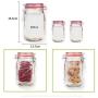 YXTHON Mason Jar Design Pattern Zipper Closure Airtight Food Storage Bags Food Fresh Bag Reusable Seal Food storage Bag Bottle Modeling Vacuum Sealer Fruit Vegetable Sandwich 7Pcs