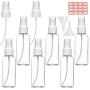 Spray Bottles, 3.4oz/100ml Clear Reusable Bottles, Empty Fine Mist Plastic Mini Travel Bottle Set, Small Refillable Liquid Containers with 2 Funnels-2 Spray head-16 Labels-A Pair of Gloves (6 Pack)