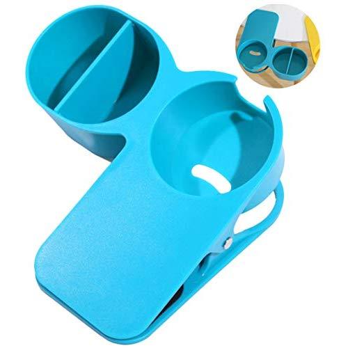 JUSTDOLIFE Cup Holder Clip Creative Drink Holder Clip Desk Cup Holder with Divider Tray