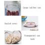 WH- Canister Food Glass Does Not Contain Lead Borosilicate Glass Grains Cookie Jar Coffee Beans With Closures Three Sets (Color : Blue)