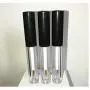 6 Stück 2 ML 0,07OZ Leere Transparente ABS Wiederbefüllbare Eyeliner Flaschen mit Schwarzen Kappen, Eyelash Cream Beutel, Kosmetik Probenbehälter für Reisebehälter