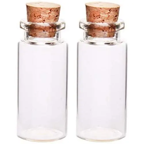 2Pcs 2250MM 10ML Glass Bottles Wishing Floating Bottle Empty Sample Storage Jars with Cork Stoppers - Transparent 2Pcs 2250MM 10ML Glass Bottles Wishing Floating Bottle Empty Sample Storage Jars with Cork Stoppers - Transparent