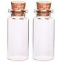 2Pcs 2250MM 10ML Glass Bottles Wishing Floating Bottle Empty Sample Storage Jars with Cork Stoppers - Transparent