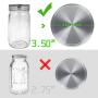 8pcs Pack 304 Stainless Steel Wide Mouth Mason Jar Lids Storage Caps, Rust-proof and Leak-proof, Compatible with Ball & Kerr Mason Jars