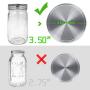 8pcs Pack 304 Stainless Steel Wide Mouth Mason Jar Lids Storage Caps, Rust-proof and Leak-proof, Compatible with Ball & Kerr Mason Jars