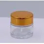 Wresty 10 Gram Glass Cosmetic Containers 19 Packs Round Sample Jars Cosmetic Cream Bottles Makeup Pots Container Vials (Gold lids)