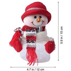 Christmas Candy Jar Christmas Theme Candy Box Candy Jar Storage Bottle Santa Bag Sweet Candy Gifts Box with Doll Decor - Snowman