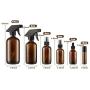 Glass Spray Bottle, SXUDA Amber Glass Spray Bottles Set Roller Bottles for Essential Oils, Cleaning Products or Aromatherapy (16OZ, 8OZ, 4OZ, 2OZ, 2OZ Dropper Bottle) x 2, 10 ml Roller Bottle x 4