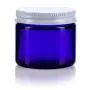 Cobalt Blue Thick Glass Straight Sided Jar with White Metal Airtight Lid - 2 oz / 60 ml (12 pack) + Spatulas and Labels Cobalt Blue Thick Glass Straight Sided Jar with White Metal Airtight Lid - 2 oz / 60 ml (12 pack) + Spatulas and Labels