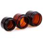 2PCS 50ML/50G Brown Glass Refillable Make Up Jars with Liners and Screw Black Cap Empty Face Cream Lip Balm Storage Container Pot Bottle Jar for Beauty Essential Oils Cosmetic Cream Lotion (50ml)