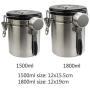 Coffee Sealed Can,Coffee Sealed Canister with Spoon, Stainless Steel Vacuum Airtight Sealed,Coffee Bean Storage Tin